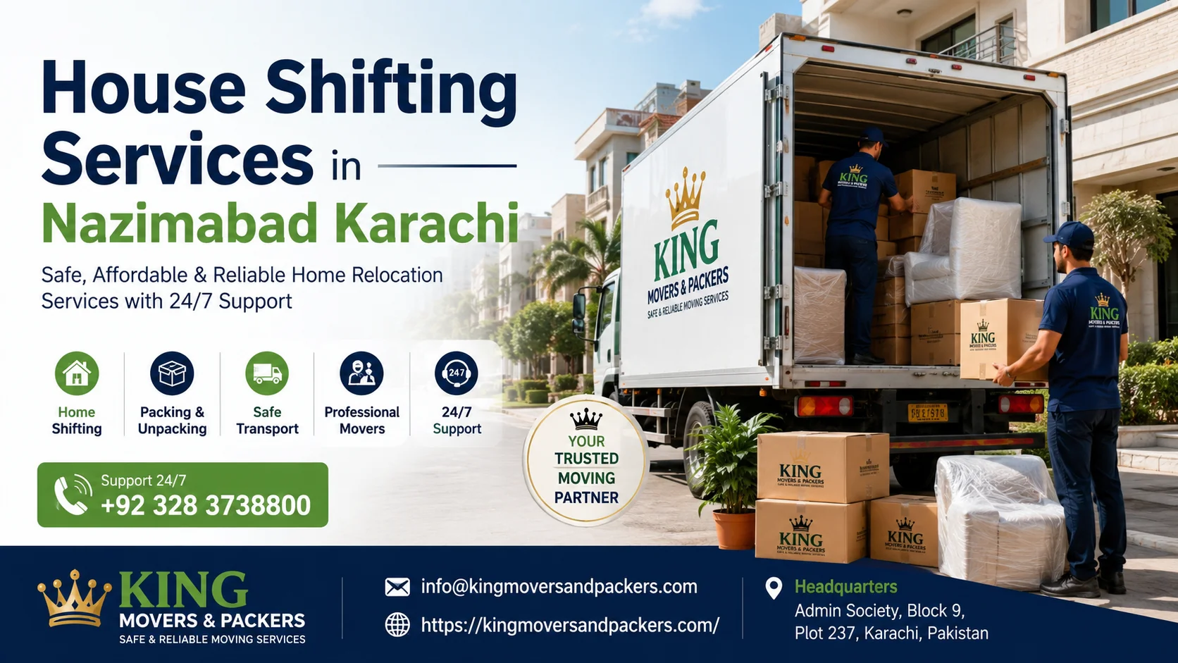 Best House Shifting Services in Nazimabad Karachi King Movers & Packers